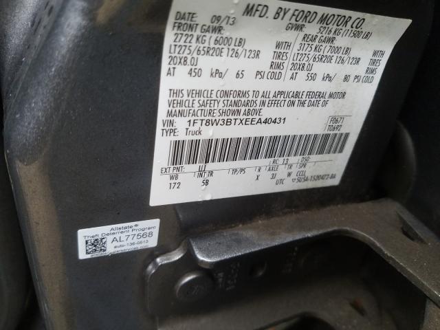 Photo 9 VIN: 1FT8W3BTXEEA40431 - FORD F350 SUPER 