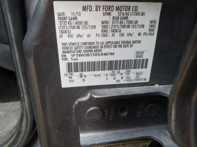 Photo 9 VIN: 1FT8W3BTXEEA96790 - FORD F350 SUPER 