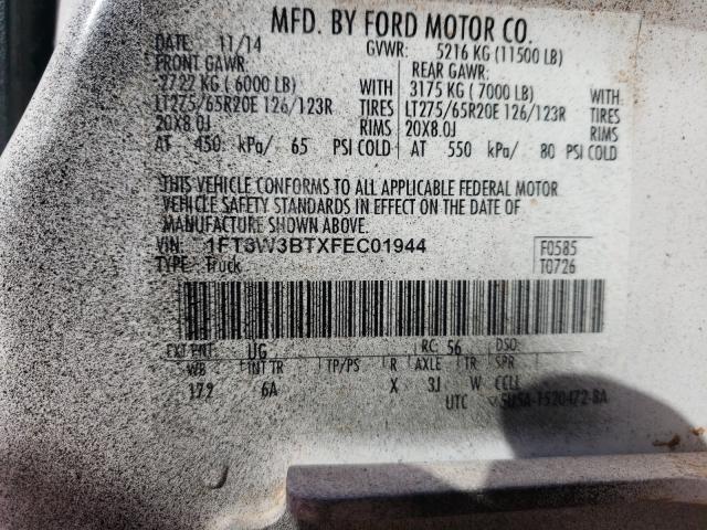 Photo 9 VIN: 1FT8W3BTXFEC01944 - FORD F350 