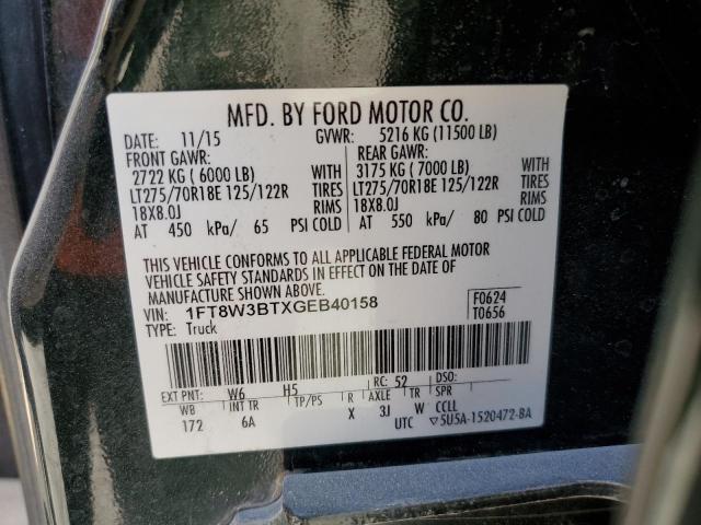 Photo 9 VIN: 1FT8W3BTXGEB40158 - FORD F350 SUPER 