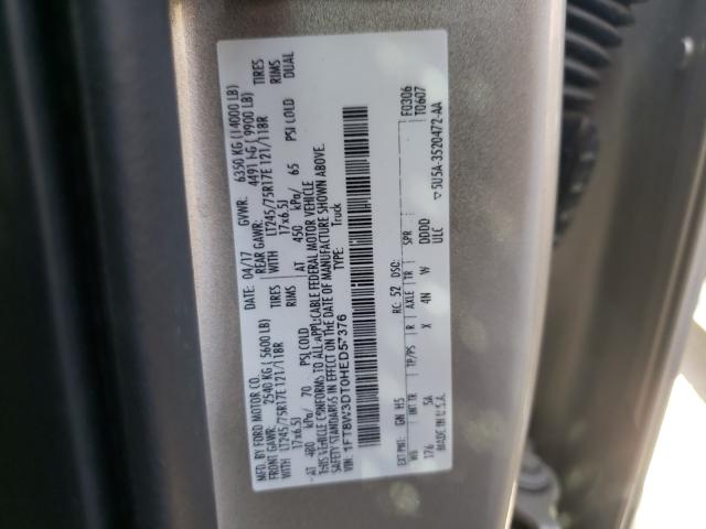 Photo 9 VIN: 1FT8W3DT0HED57376 - FORD F350 SUPER 