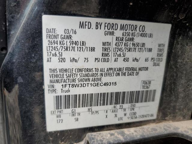 Photo 11 VIN: 1FT8W3DT1GEC49315 - FORD F350 SUPER 