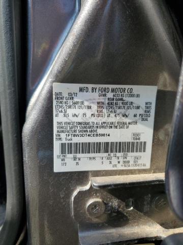 Photo 11 VIN: 1FT8W3DT4CEB59814 - FORD F350 SUPER 