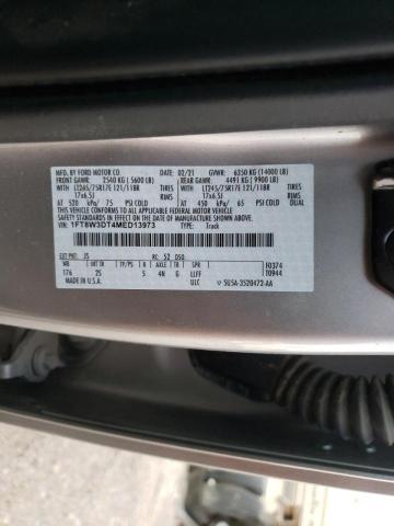 Photo 9 VIN: 1FT8W3DT4MED13973 - FORD F350 SUPER 