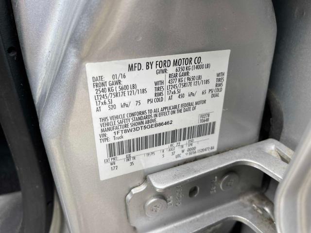 Photo 9 VIN: 1FT8W3DT5GEB86462 - FORD F350 SUPER 