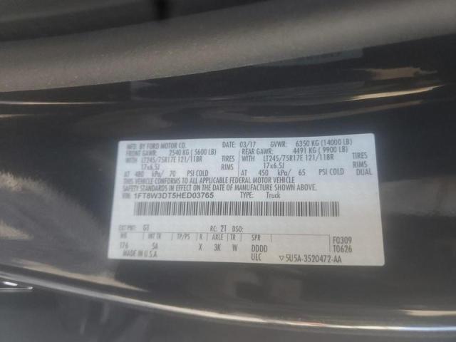 Photo 9 VIN: 1FT8W3DT5HED03765 - FORD F350 