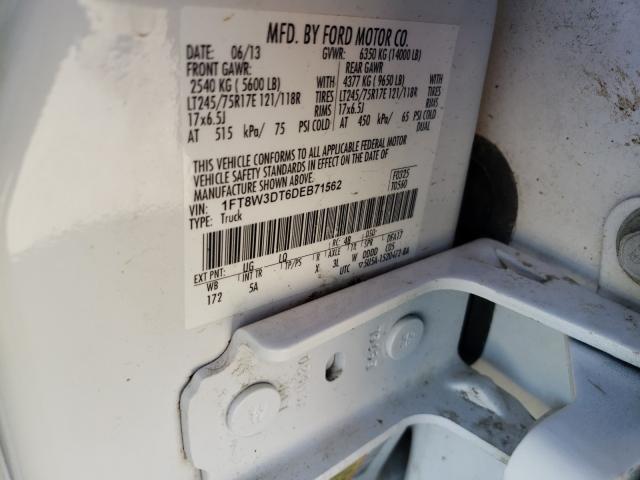 Photo 9 VIN: 1FT8W3DT6DEB71562 - FORD F350 SUPER 