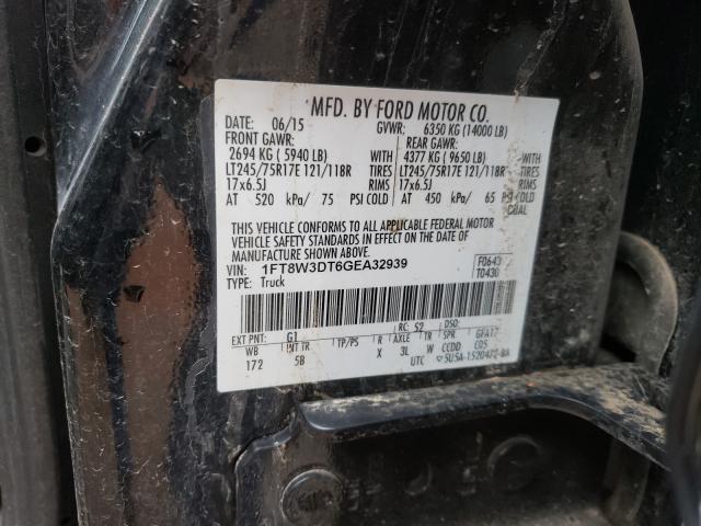 Photo 9 VIN: 1FT8W3DT6GEA32939 - FORD F350 SUPER 