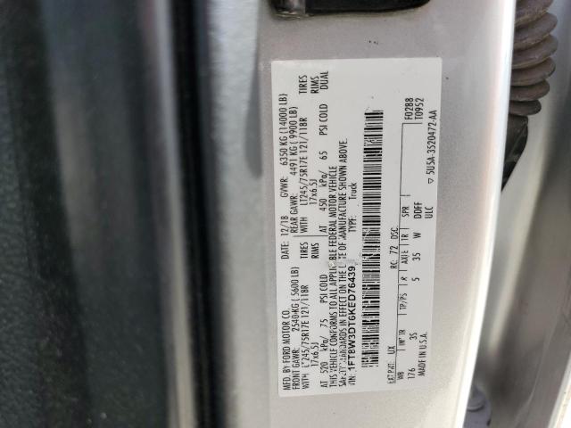 Photo 9 VIN: 1FT8W3DT6KED76439 - FORD F350 SUPER 