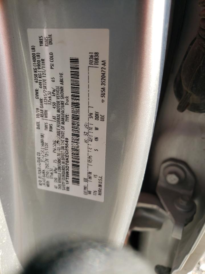 Photo 11 VIN: 1FT8W3DT6KEG85649 - FORD F350 