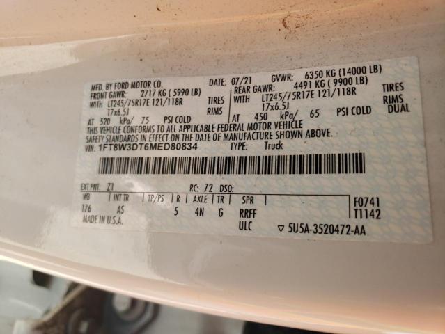 Photo 11 VIN: 1FT8W3DT6MED80834 - FORD F350 SUPER 