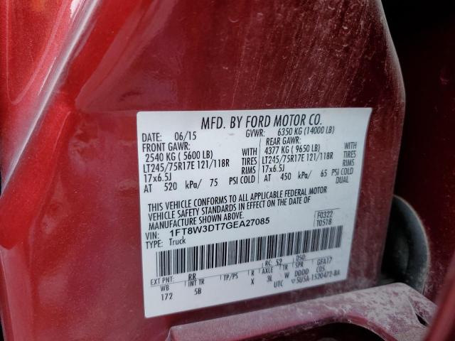 Photo 9 VIN: 1FT8W3DT7GEA27085 - FORD F350 SUPER 