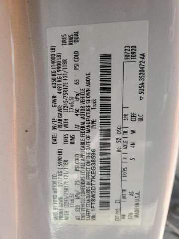 Photo 11 VIN: 1FT8W3DT7KEG38596 - FORD F350 