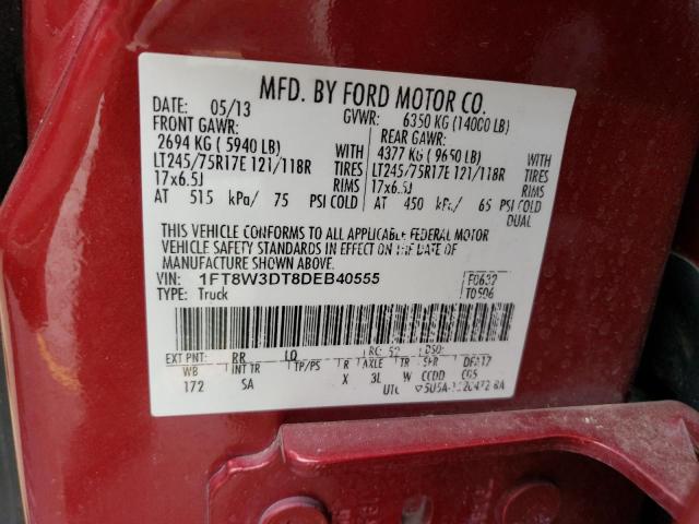 Photo 12 VIN: 1FT8W3DT8DEB40555 - FORD F350 