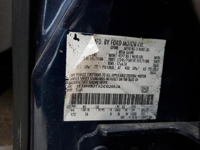 Photo 9 VIN: 1FT8W3DTXDEB28634 - FORD F350 SUPER 