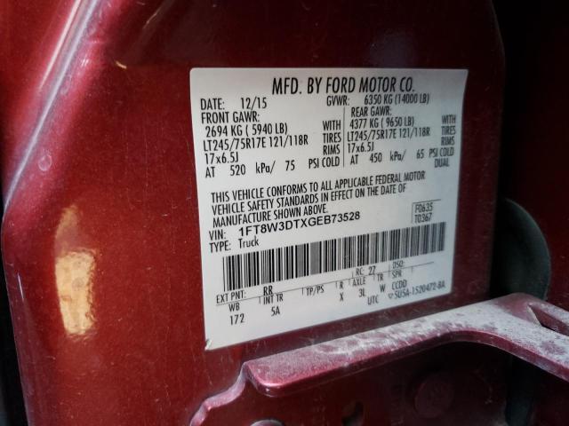 Photo 9 VIN: 1FT8W3DTXGEB73528 - FORD F350 SUPER 