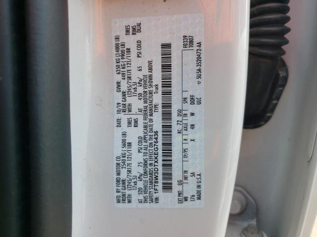 Photo 9 VIN: 1FT8W3DTXKEG76436 - FORD F350 SUPER 