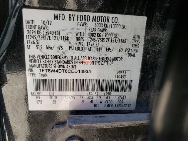 Photo 9 VIN: 1FT8W4DT6CED14935 - FORD F450 SUPER 