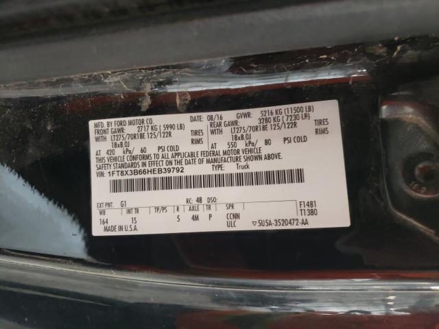 Photo 9 VIN: 1FT8X3B66HEB39792 - FORD F350 SUPER 