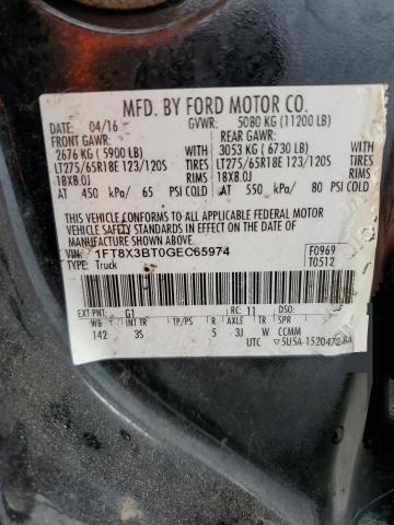 Photo 11 VIN: 1FT8X3BT0GEC65974 - FORD F350 SUPER 