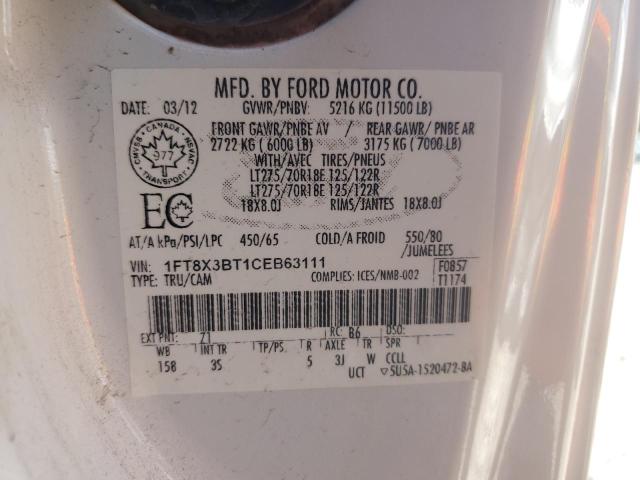 Photo 11 VIN: 1FT8X3BT1CEB63111 - FORD F350 SUPER 