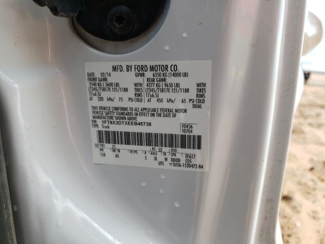 Photo 9 VIN: 1FT8X3DTXEEB45738 - FORD F350 SUPER 