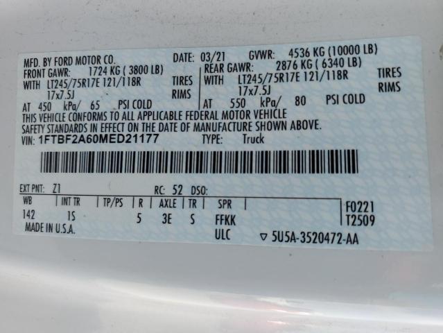 Photo 11 VIN: 1FTBF2A60MED21177 - FORD F250 SUPER 