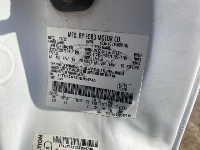 Photo 8 VIN: 1FTBF2AT3CEB54740 - FORD F250 SUPER 