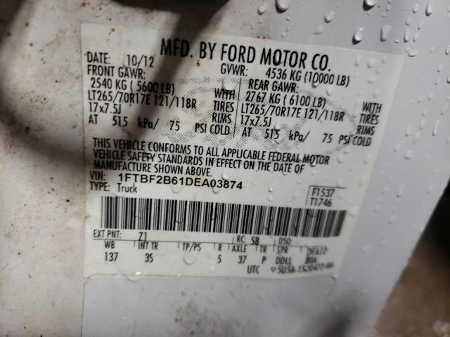 Photo 9 VIN: 1FTBF2B61DEA03874 - FORD F250 SUPER 