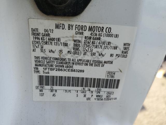 Photo 12 VIN: 1FTBF2B63CEB83289 - FORD F250 SUPER 