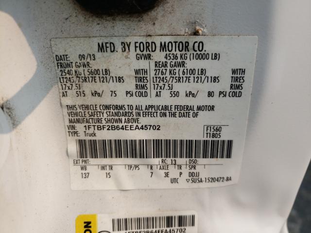 Photo 9 VIN: 1FTBF2B64EEA45702 - FORD F250 SUPER 