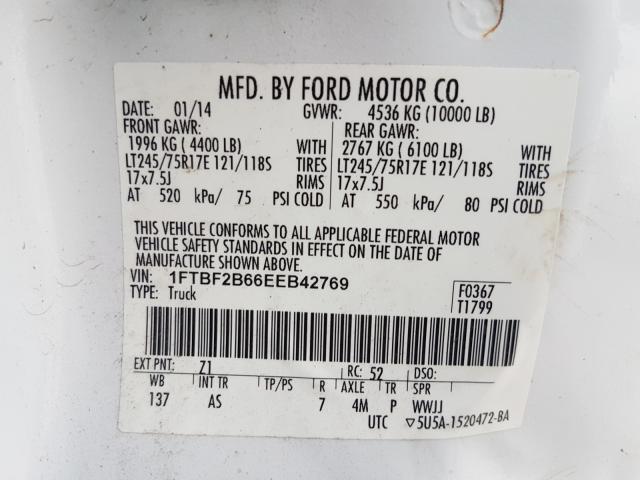 Photo 9 VIN: 1FTBF2B66EEB42769 - FORD F250 SUPER 