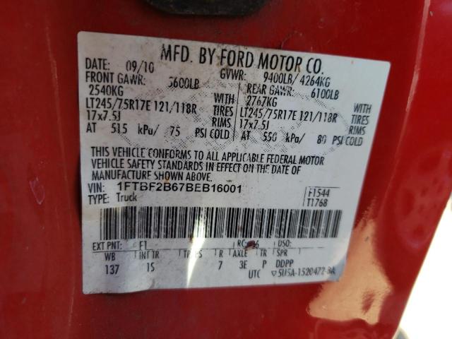 Photo 11 VIN: 1FTBF2B67BEB16001 - FORD F250 SUPER 