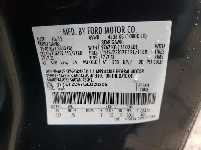 Photo 9 VIN: 1FTBF2B67GEB28205 - FORD F250 SUPER 