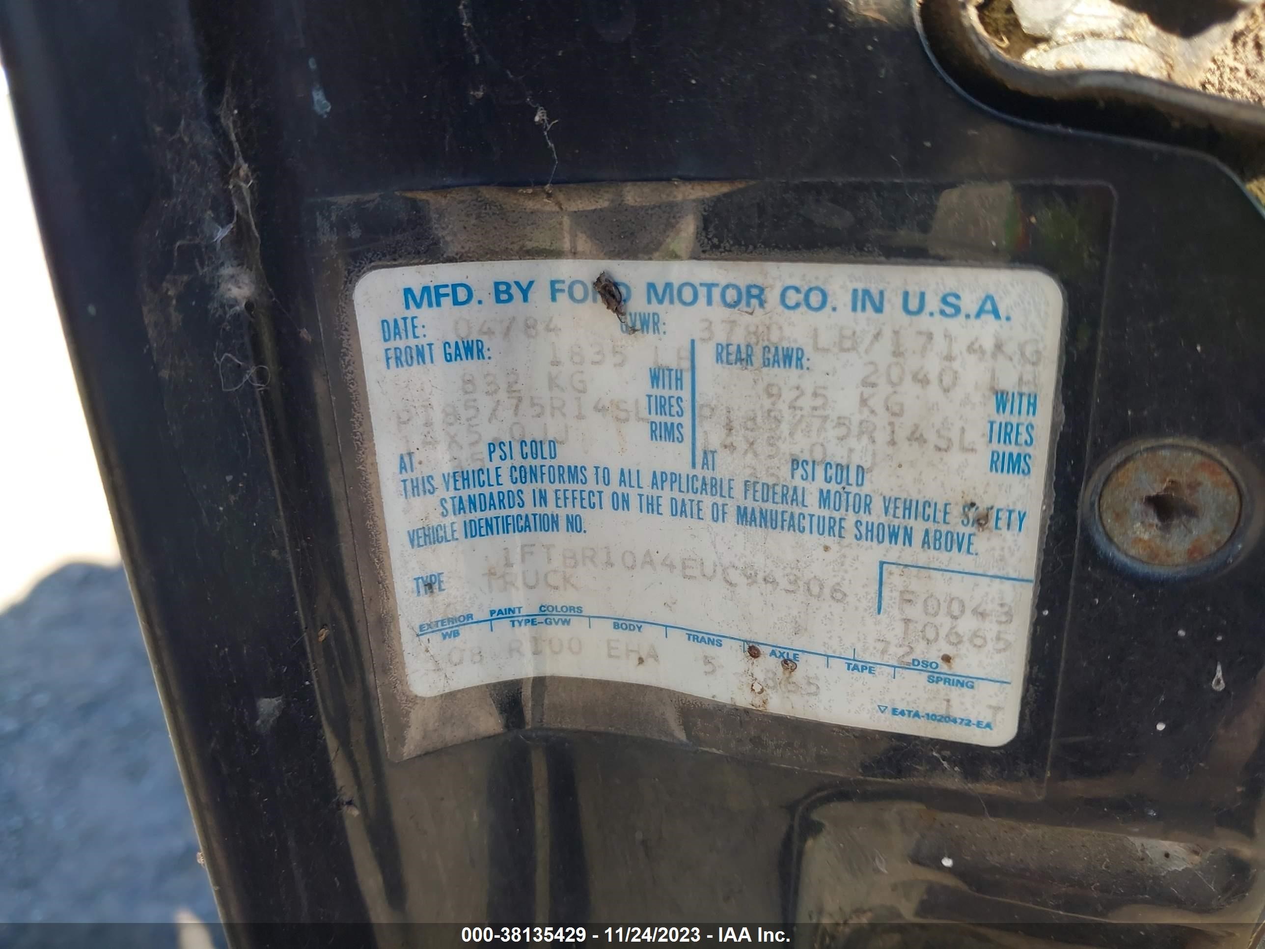 Photo 8 VIN: 1FTBR10A4EUC94306 - FORD RANGER 