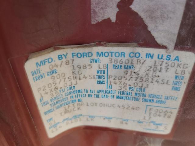 Photo 11 VIN: 1FTBR10T0HUC45240 - FORD RANGER 