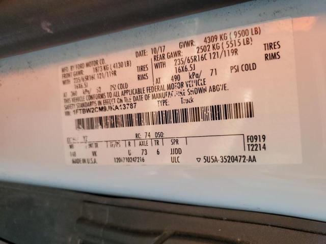 Photo 9 VIN: 1FTBW2CM9JKA13787 - FORD TRANSIT T- 