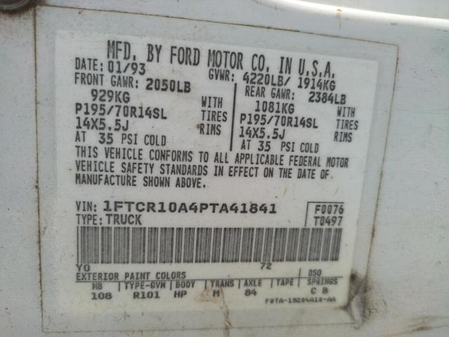 Photo 11 VIN: 1FTCR10A4PTA41841 - FORD RANGER 