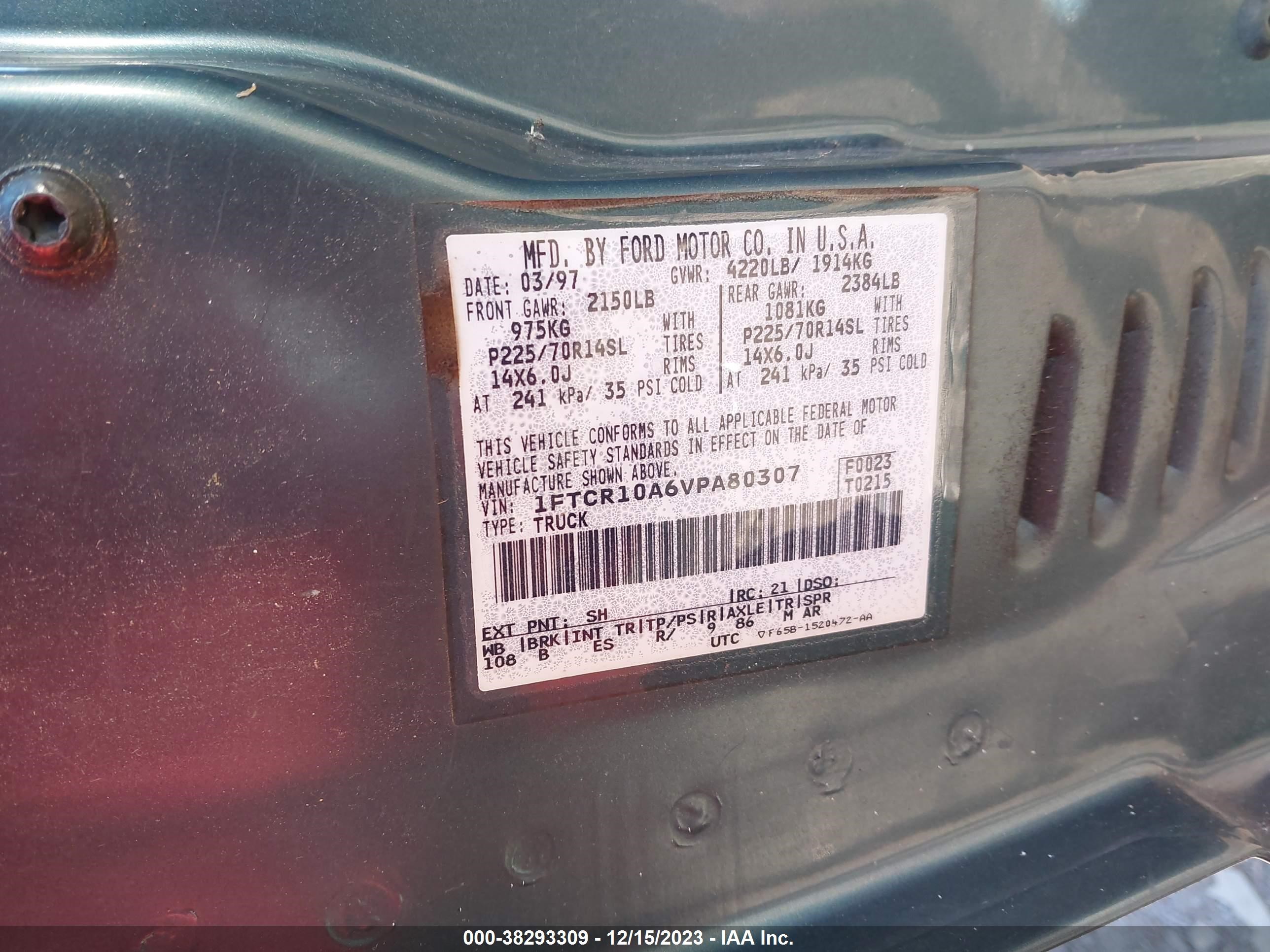 Photo 8 VIN: 1FTCR10A6VPA80307 - FORD RANGER 