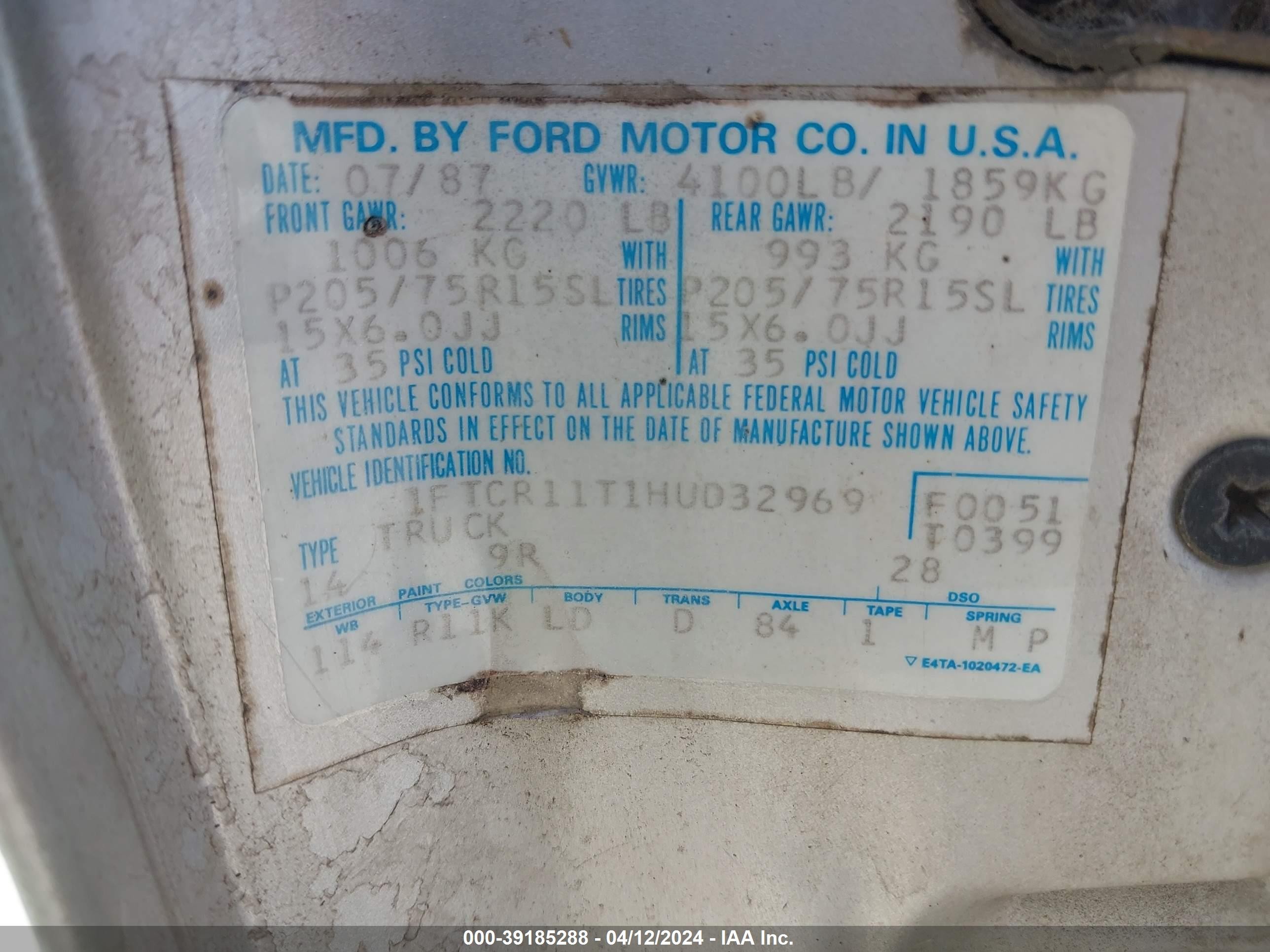 Photo 8 VIN: 1FTCR11T1HUD32969 - FORD RANGER 