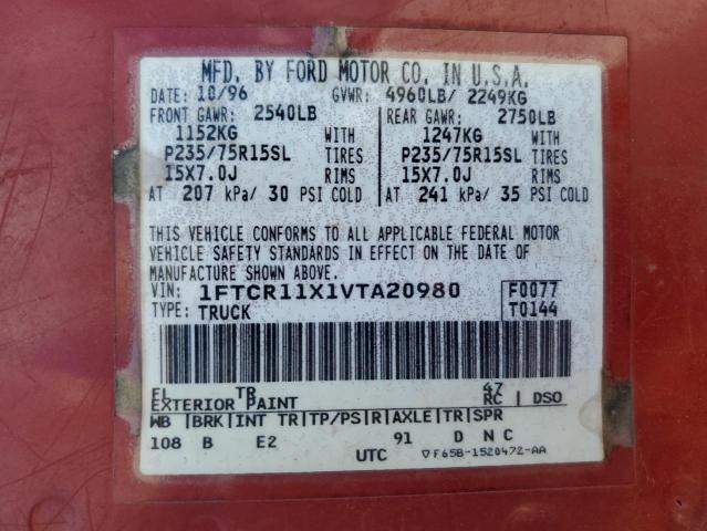 Photo 11 VIN: 1FTCR11X1VTA20980 - FORD RANGER 