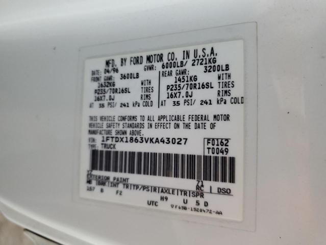 Photo 11 VIN: 1FTDX1863VKA43027 - FORD F150 