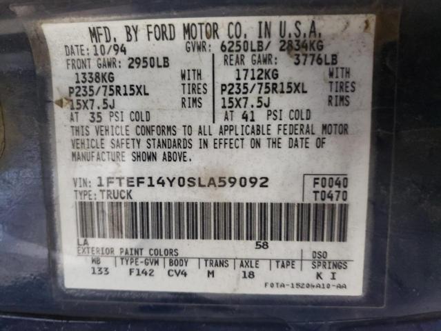 Photo 11 VIN: 1FTEF14Y0SLA59092 - FORD F150 