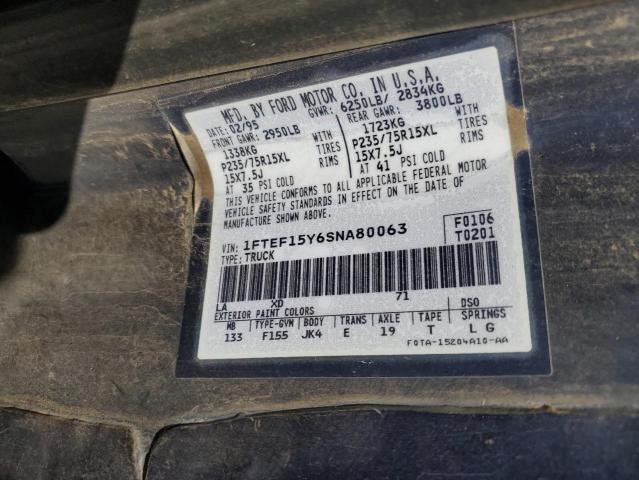 Photo 11 VIN: 1FTEF15Y6SNA80063 - FORD F-150 