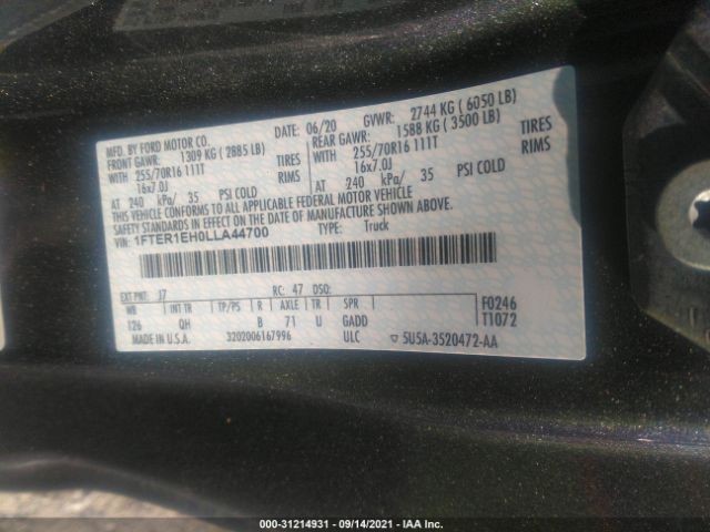 Photo 8 VIN: 1FTER1EH0LLA44700 - FORD RANGER 