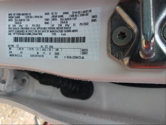 Photo 9 VIN: 1FTER4EH3MLD64788 - FORD RANGER XL 