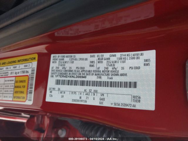 Photo 8 VIN: 1FTER4EHXNLD06940 - FORD RANGER 