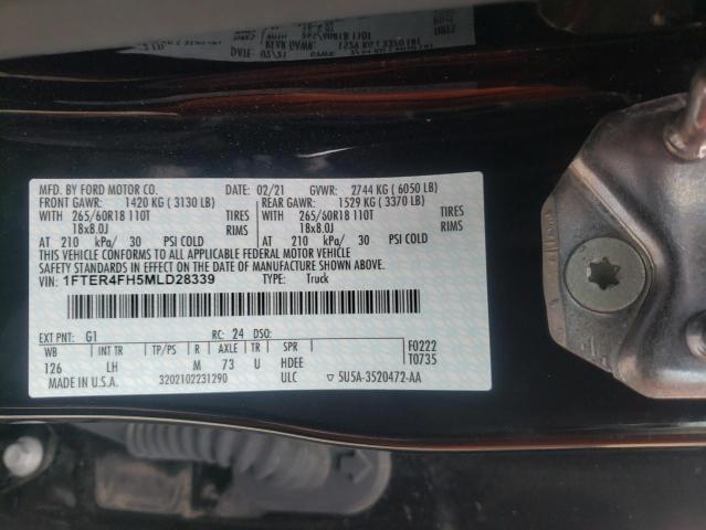 Photo 9 VIN: 1FTER4FH5MLD28339 - FORD RANGER XL 