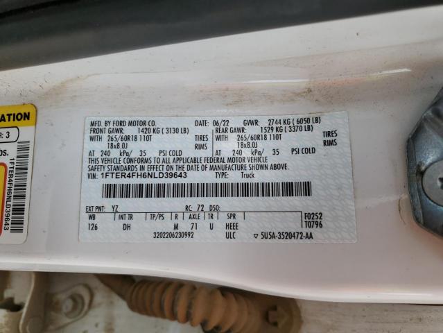 Photo 12 VIN: 1FTER4FH6NLD39643 - FORD RANGER XL 