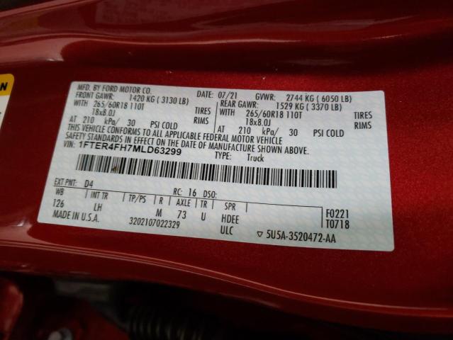 Photo 11 VIN: 1FTER4FH7MLD63299 - FORD RANGER XLT 